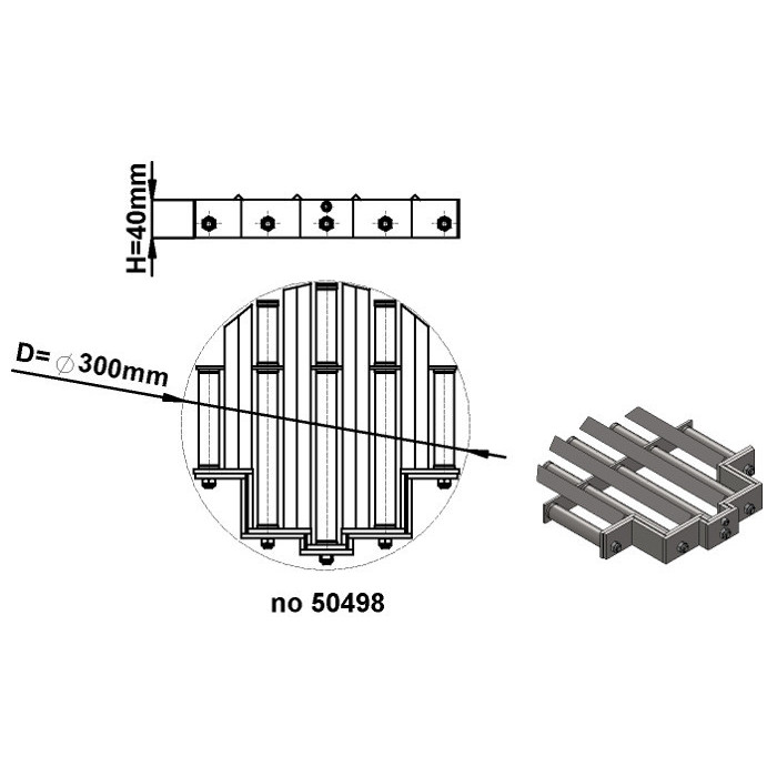Grille magnétique de trémie (résistance thermique jusqu'à 120 °C) diam. 300 mm
