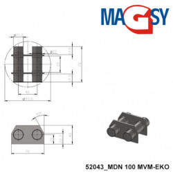 Grille magnétique de trémie MDN 100 MVM-EKO