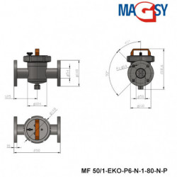 Séparateur magnétique de débit MF 50/1 EKO-P6-N-1-80-N-P