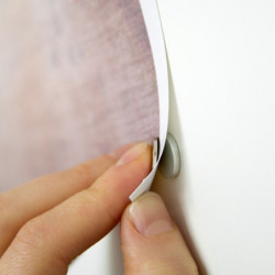 Interface en acier de diamètre 13 x 2 mm, autocollant - blanc