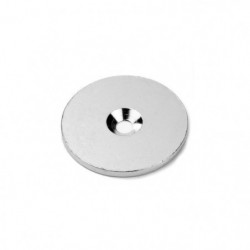 Interface en acier de diamètre 42 x 3 mm, avec orifice destiné à une vis