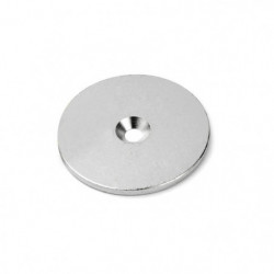 Interface en acier de diamètre 50 x 3 mm, avec orifice destiné à une vis