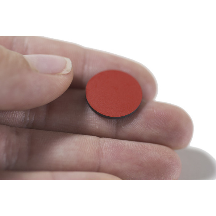 Découpure de feuille magnétique de diamètre 15 mm rouge