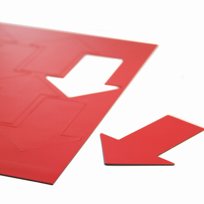 Symbole magnétique – grande flèche, 8 pièces/A4 – rouge