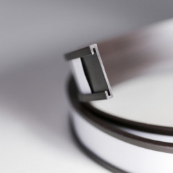 Porte-étiquette magnétique largeur 20 mm (aimant profilé en C + bande de papier + feuille en PVC)