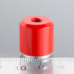 Aimant en pot cylindre diam. 17 x hauteur 16 mm avec filetage intérieur M6. longueur du filetage 5 mm