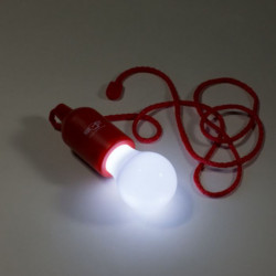 Lampe LED de camping, à suspendre, de couleur rouge