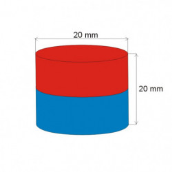 Aimant Néodyme cylindre diam. 20x20 N 80 °C, VMM7-N42