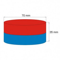 Aimant Néodyme cylindre diam. 70x35 N 80 °C, VMM8