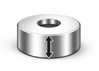 Aimants cylindriques en néodyme avec trou et une hauteur B de 0–5 mm