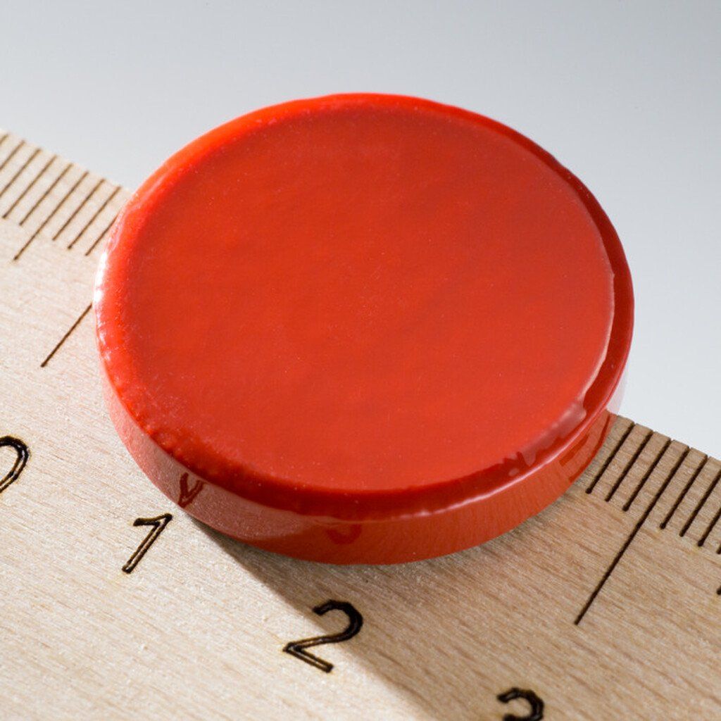 Aimant rond coloré diamètre 26x5 mm pour tableaux et réfrigérateurs