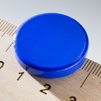 Aimant de bureau rond bleu en ferrite de 26 mm de diamètre