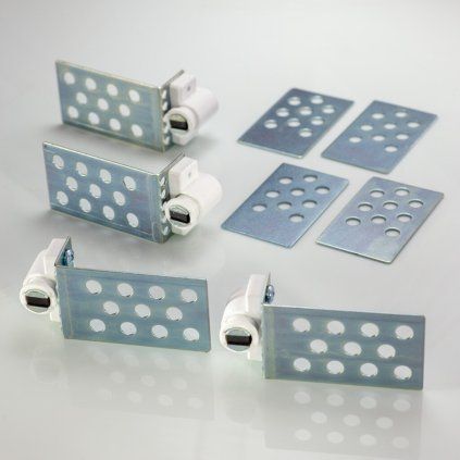 Kit d’aimants en ferrite et de plaques d’ancrage pour créer une ouverture de visite sous carrelage