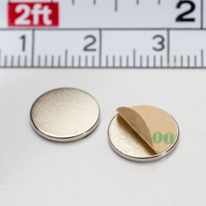 Lot de deux aimants en néodyme autocollants de 10 mm de diamètre et 1 mm de hauteur